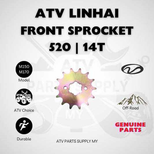 ATV Linhai M150 | Original Front Sprocket 520 / 14T | Original Linhai Parts