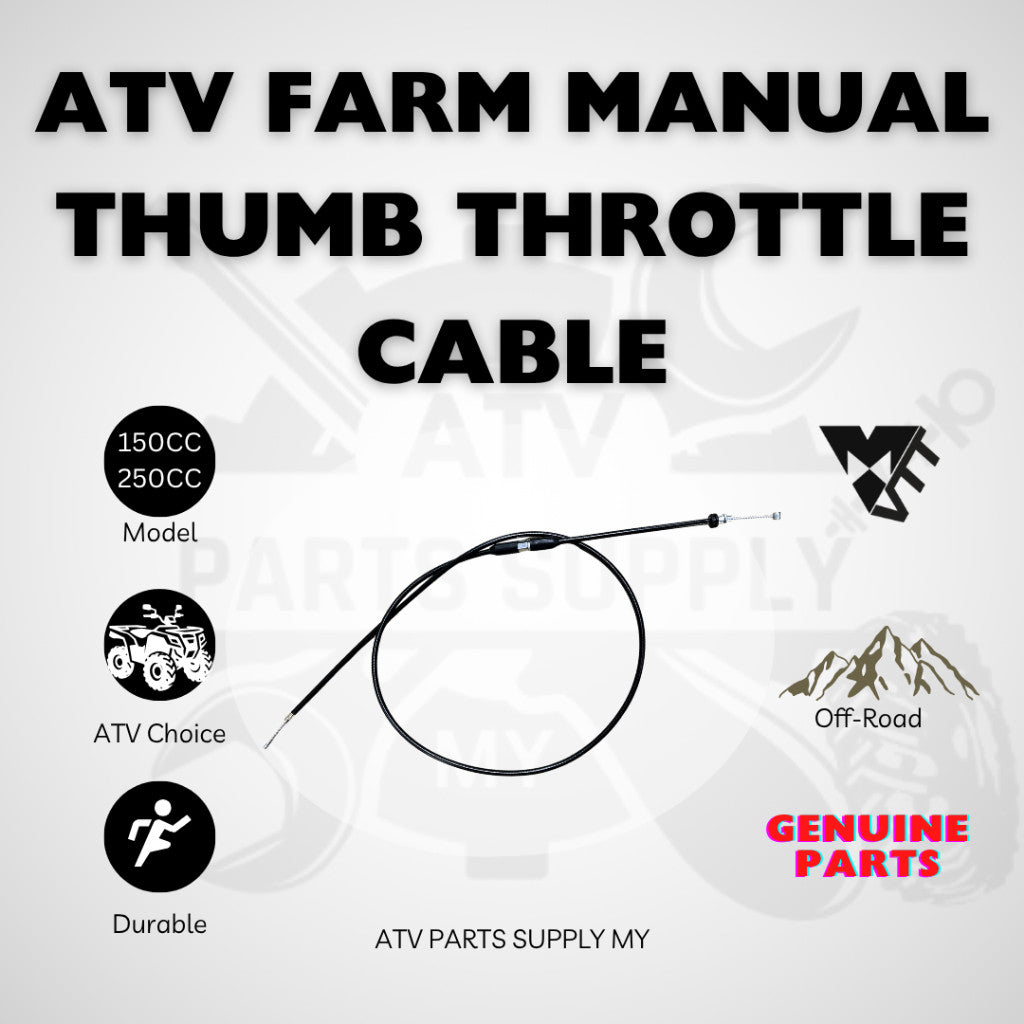 ATV 4x4 Farm 250CC | Throttle Cable | Hammer 250 | Manual | 150CC - 250CC | Thumb Throttle | Turn Throttle | VTT Parts