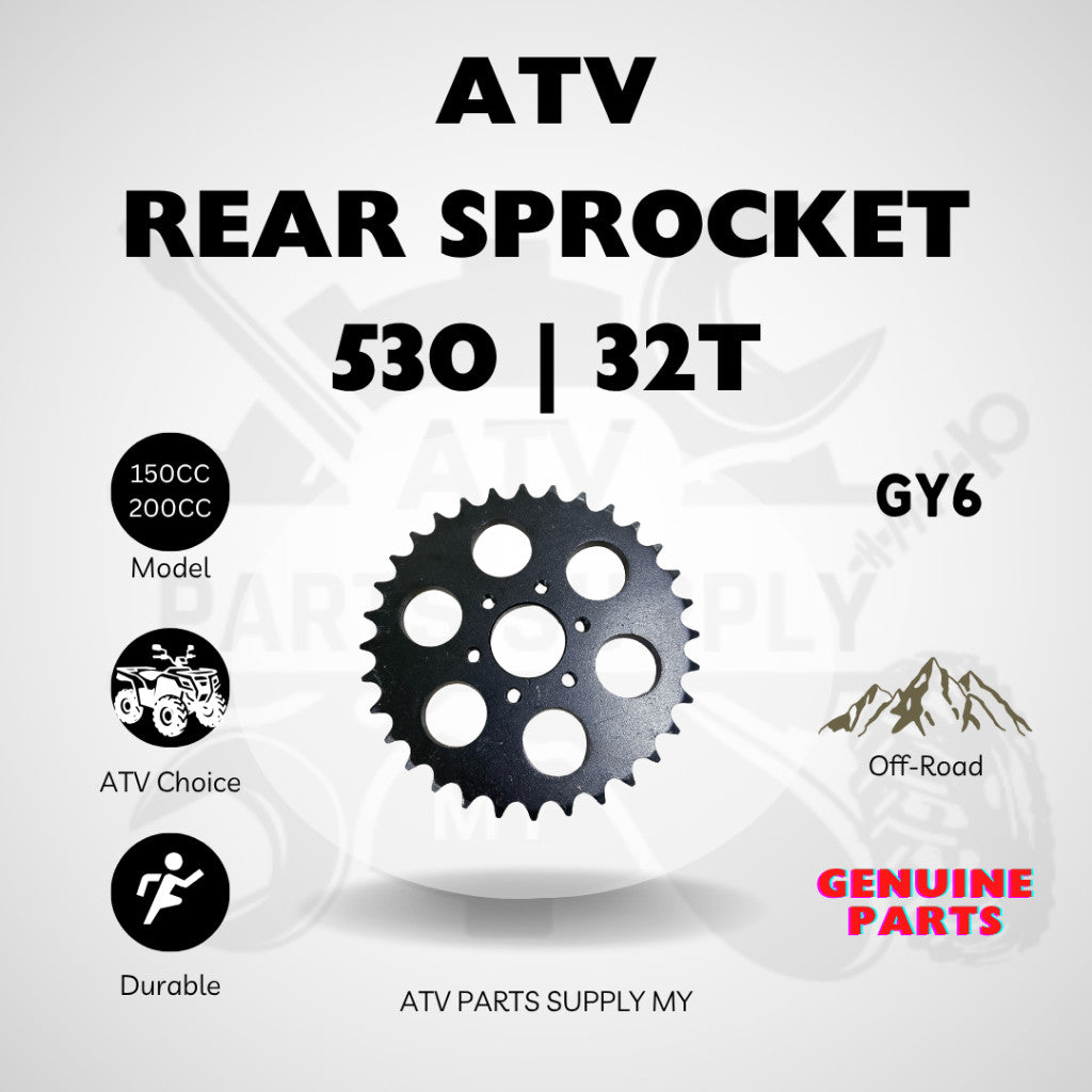 ATV GY6 810MM Heavy Duty Rear Axle Set | 32T | Rear Sprocket | Rear Brake Disc | Big Bull | LEM