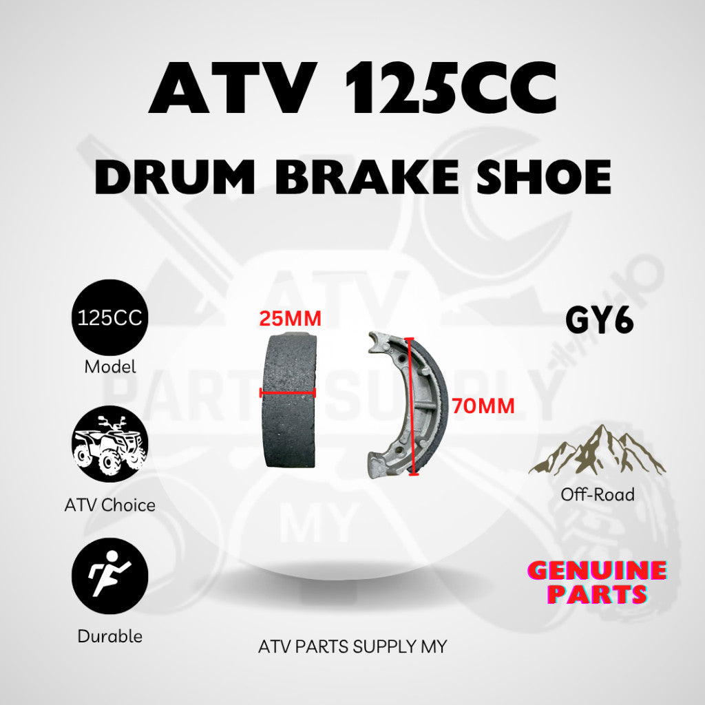 ATV 125CC Drum Brake Shoe for GY6 | 125CC | Small Bull | Ready Stock