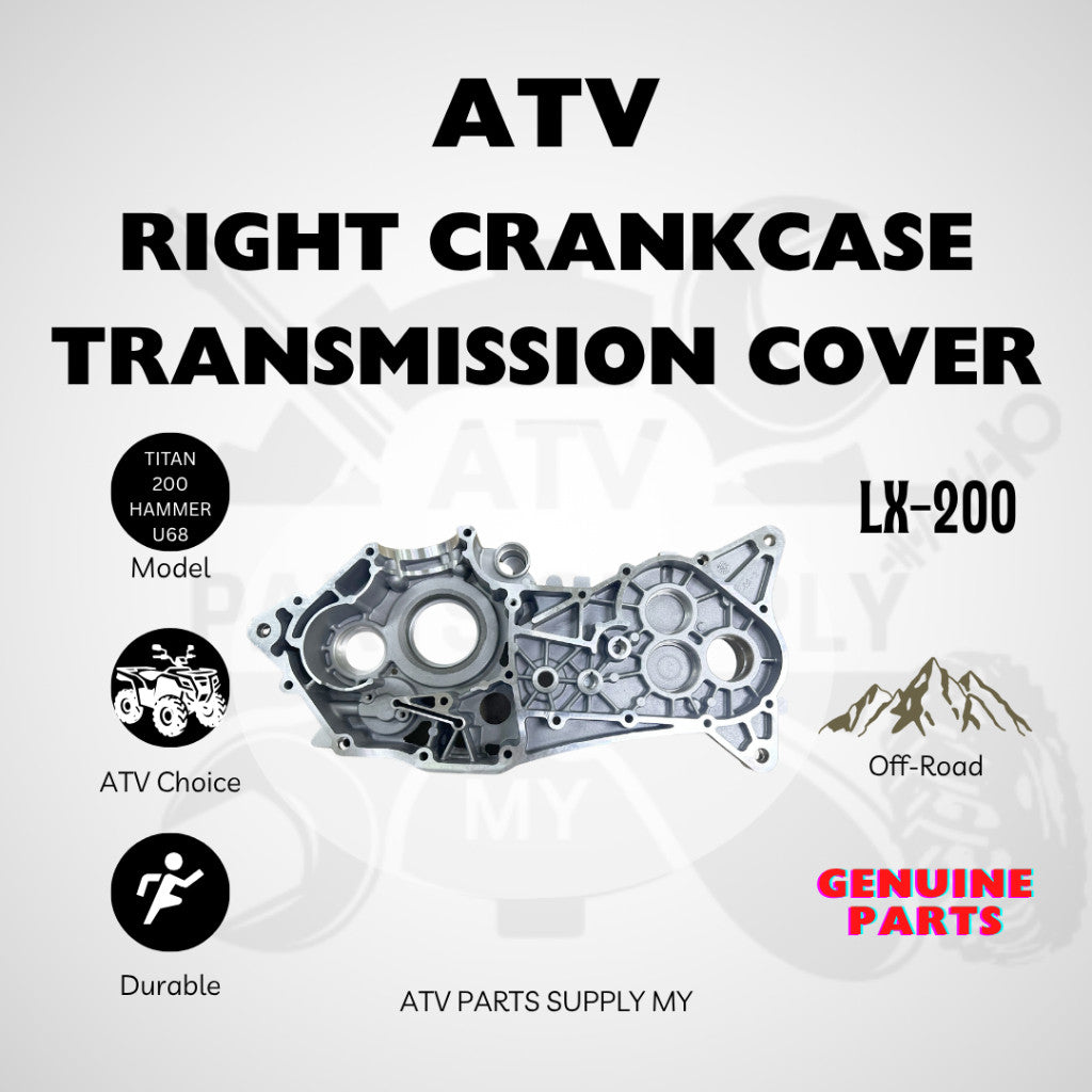 ATV Titan 200 | Mikilon Hammer U68 | Transmission Right Crankcase Cover | Gear Box Cover | Transmission Engine Case