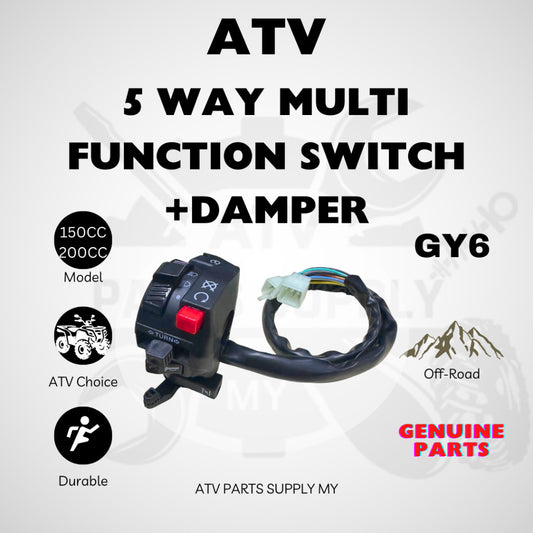 ATV 5 Way Multi Function Switch With Damper | GY6 | 200CC | 150CC | Original Parts