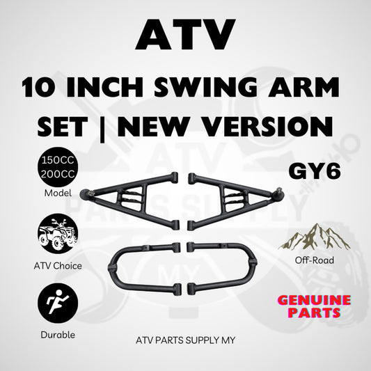ATV 10 Inch Swing Arm Full Set | New Version | Upper Swing Arm | Lower Swing Arm | Arm Bush | 150CC | 200CC | GY6 | LEM