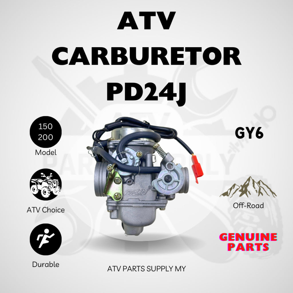 ATV Original คาร์บูเรเตอร์ PD24J | คาร์บูเรเตอร์ | อะไหล่แท้สำหรับ Mikilon Hammer 200 | U38 | Linhai | GY6