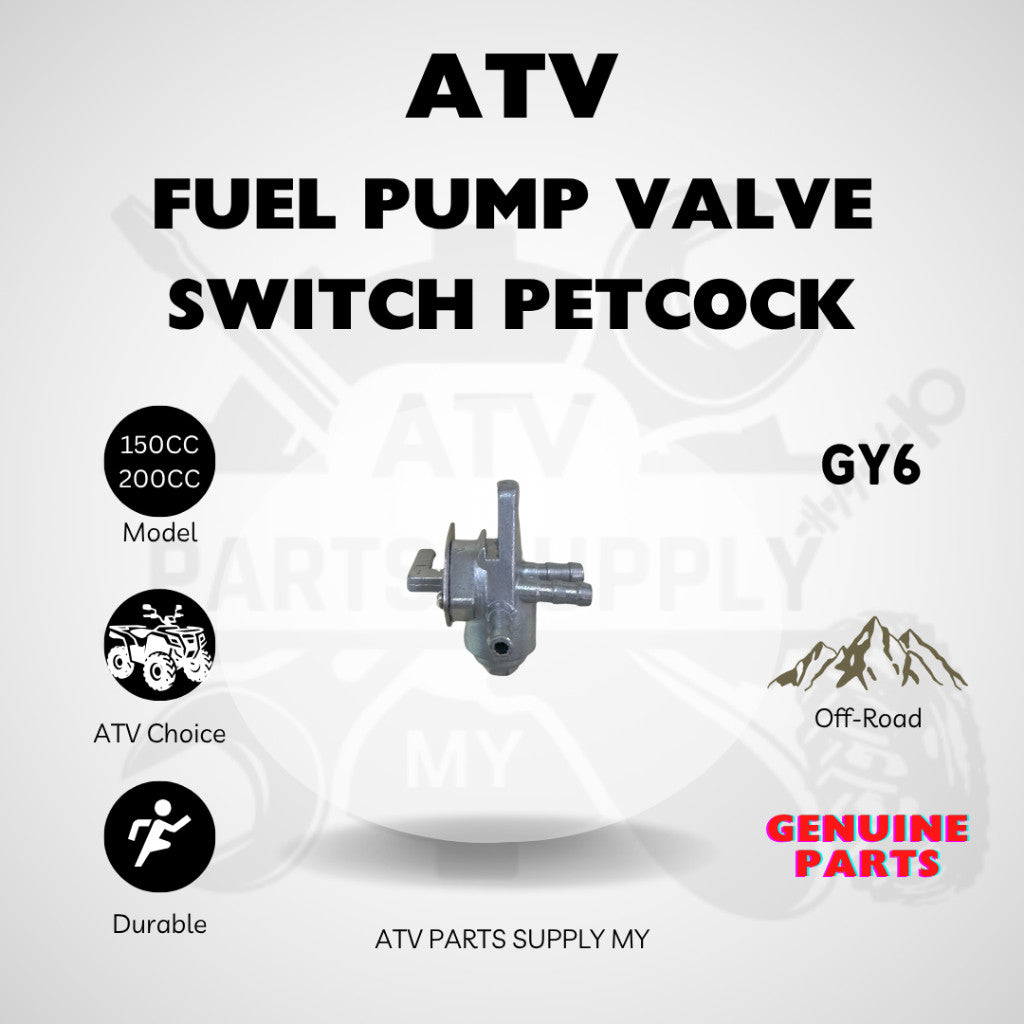สวิตช์วาล์วปั๊มเชื้อเพลิง ATV Petcock | 3 ทาง | Kayo | Linhai | Loncin | ก๊อกน้ำมันเชื้อเพลิง 3 ทาง | สวิตช์น้ำมัน | คาร์บูเรเตอร์
