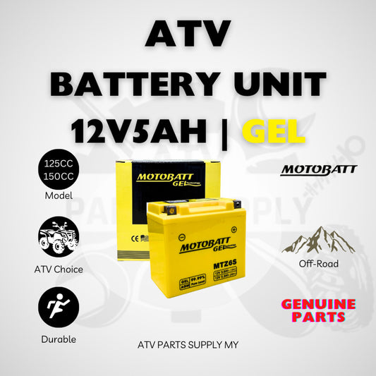 ATV Battery Unit | Gel | Motobatt | 12V5AH | for 125CC | 150CC | GY6 | LEM | Mikilon | Original Motobatt | Bateri