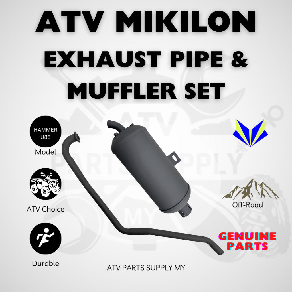ATV Mikilon Hammer 200 | U88 | Muffler | Exhaust Pipe | Set | Original Mikilon Parts