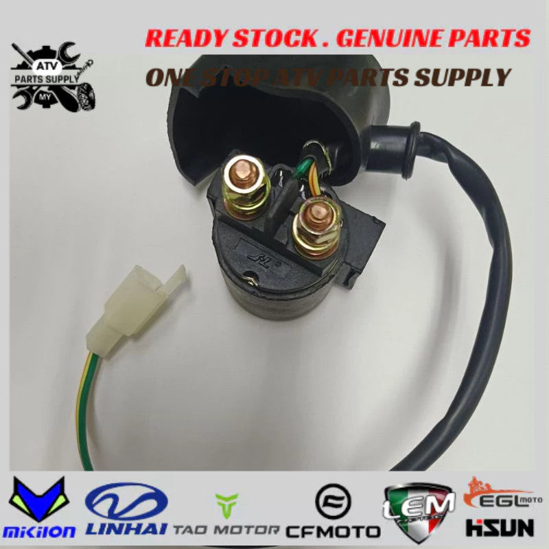 รีเลย์สตาร์ท/โซลินอยด์ ATV ของแท้ สำหรับ GY6 / Mikilon / Linhai / Big Bull / Small Bull / 150CC / 200CC / สินค้าพร้อมส่ง