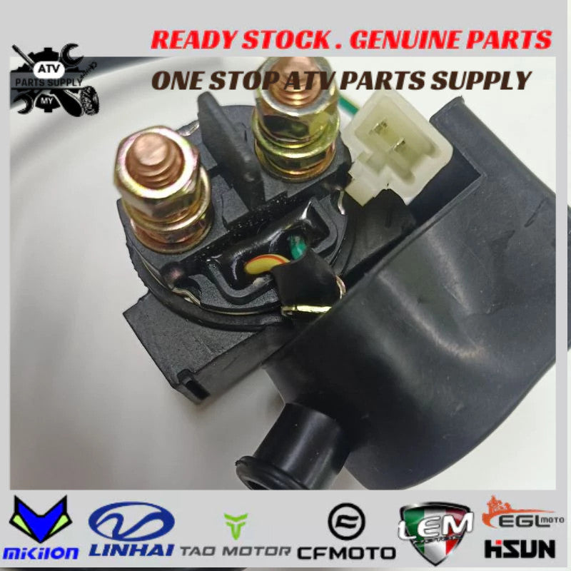รีเลย์สตาร์ท/โซลินอยด์ ATV ของแท้ สำหรับ GY6 / Mikilon / Linhai / Big Bull / Small Bull / 150CC / 200CC / สินค้าพร้อมส่ง